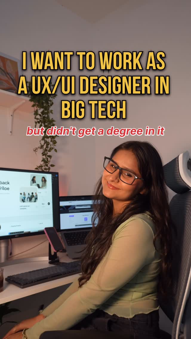 Instagram post by @creative_vaani for Wix. Caption reads: I want to work as a UX/UI Designer in big tech but....