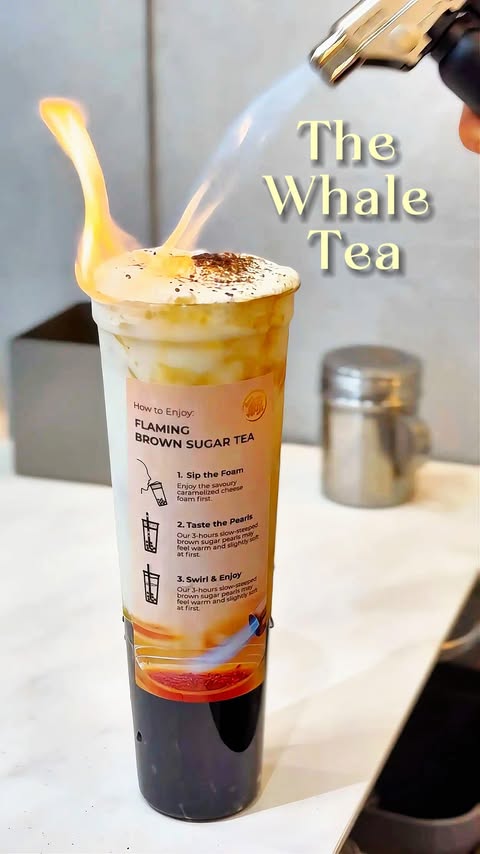 Instagram post by @singaporeforeveryone for WanTwoEatSG. Caption reads: Tried the DIY Flaming Brown Sugar Tea from....