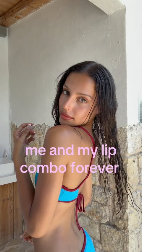 Instagram post by @maina for Anastasia Beverly Hills. Caption reads: @anastasiabeverlyhills 🫦 #KissTheoryLipBalm.