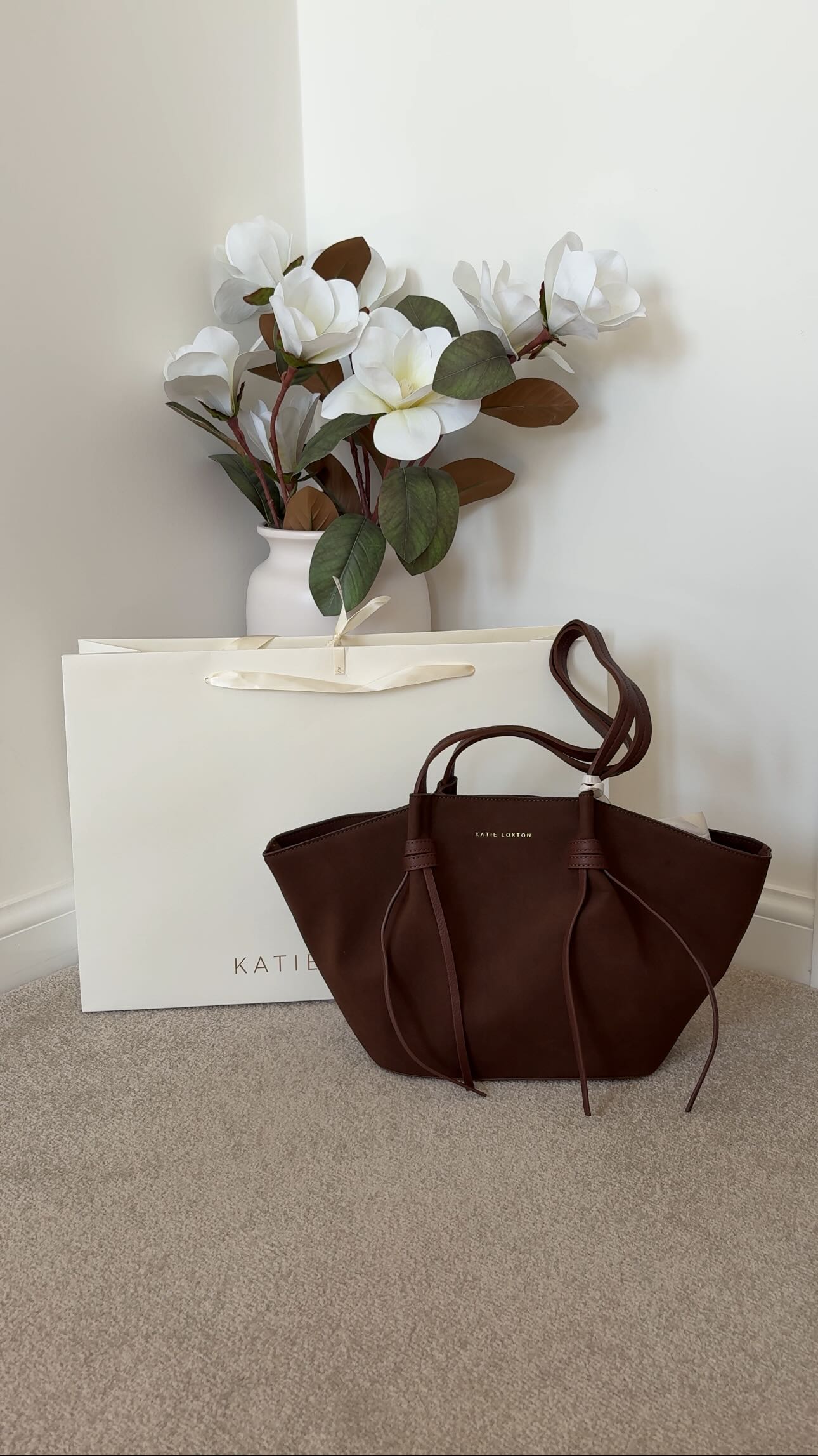 Instagram post by @sophieannestyles_ for Katie Loxton. Caption reads: the wardrobe rotation has begun … 🍁 

… it’s....