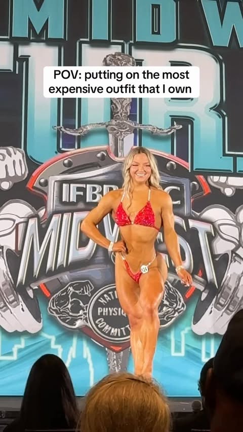 Instagram post by @addisonbrinley for Angel Competition Bikinis. Caption reads: [...] will understand 💅🏼💅🏼....