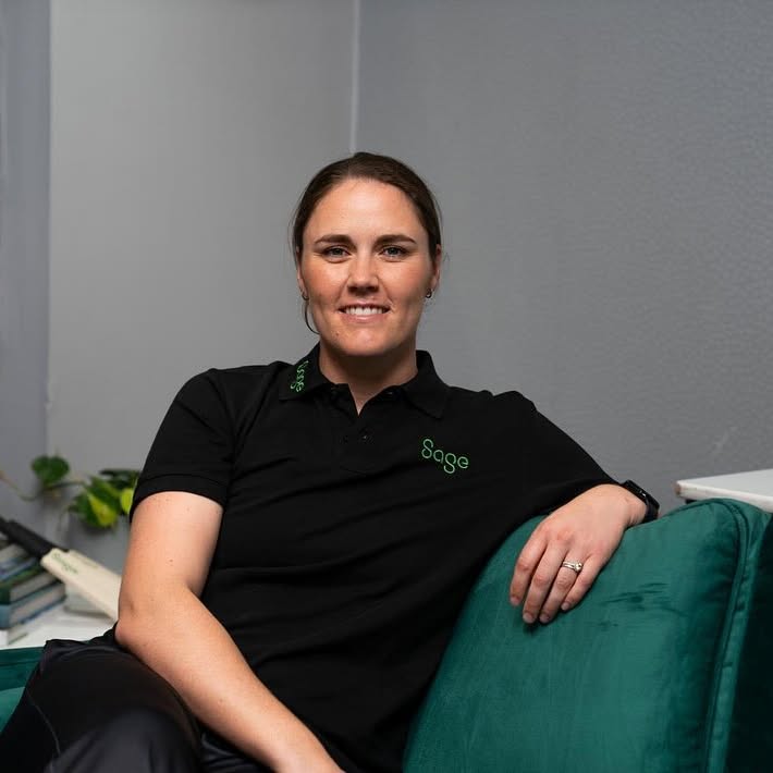 Instagram post by @natsciver.brunt for Sage. Caption reads: I’m very excited to team up with @sageofficial....