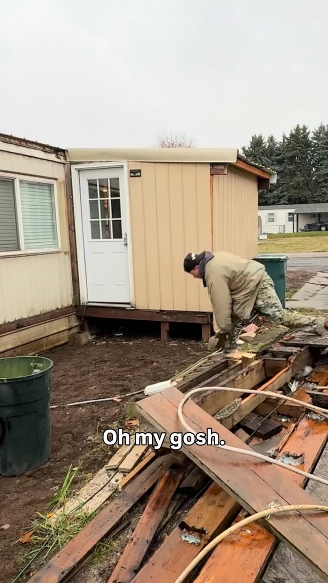 Instagram post by @caleb.dailyy for Milwaukee Tool. Caption reads: Goodbye old deck! 

Can’t wait to start laying the....