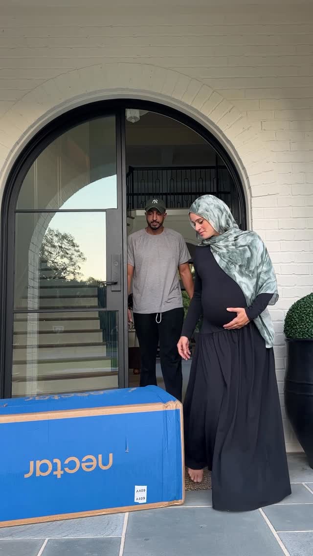 Instagram post by @transitional_home_build for Nectar Sleep. Caption reads: He’s been complaining about our mattress for an....