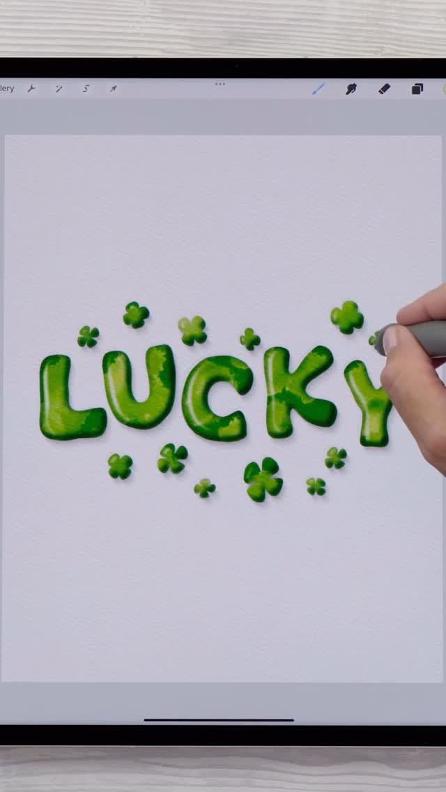 Instagram post by @ipadlettering for Paperlike. Caption reads: ✨Feeling lucky isn’t always about four-leaf....