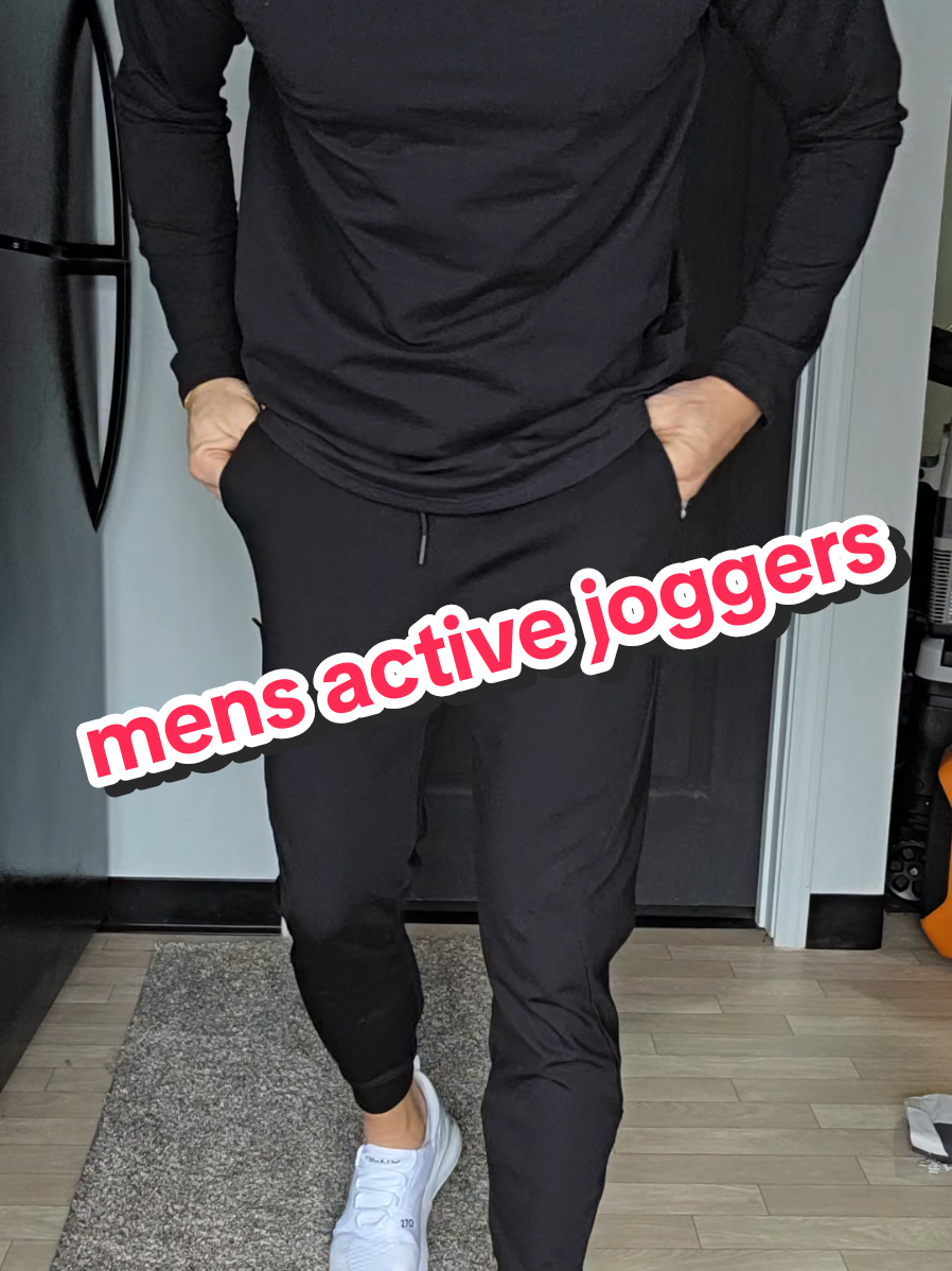 TikTok post by @dcfitness1 for BYLT Basics. Caption reads: @BYLT Basics mens premium athletic active joggers....