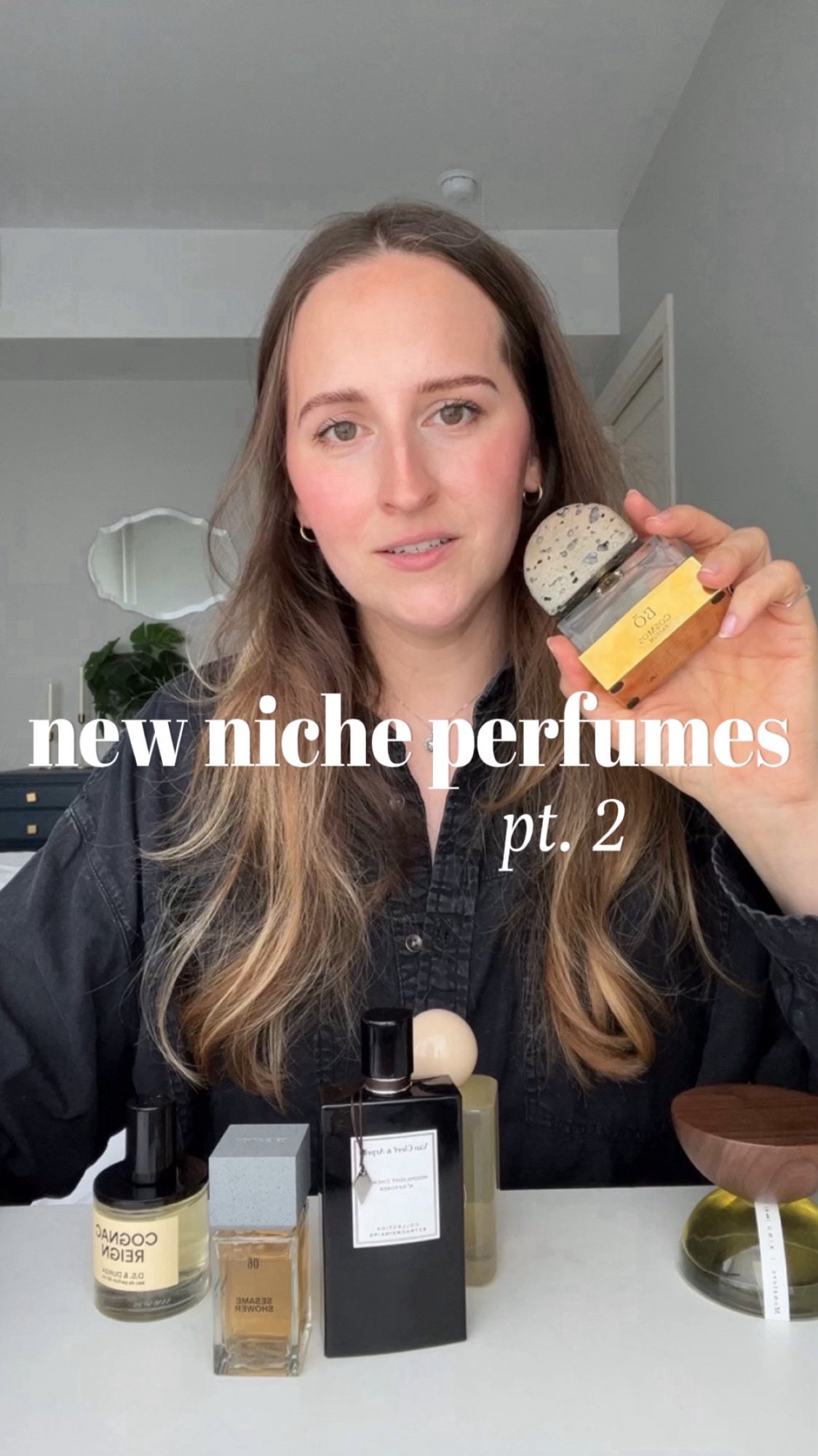 Instagram post by @kristinfragrances for House of Bō. Caption reads: [...] 🌿 @xinuperfumes 
*Cosmos 🪐 @houseofbo.co....