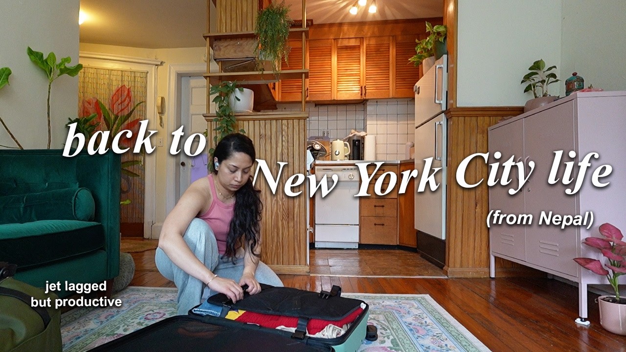 YouTube post by @TishaShrestha for Linha Niina Secrets. Caption reads: Back in NYC After Nepal 🇳🇵 | Jet Lagged,....