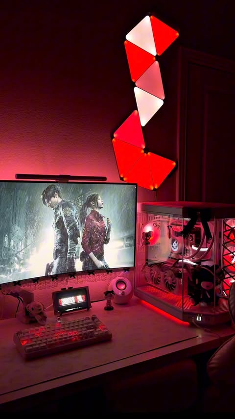 Instagram post by @fleuriisx for Nanoleaf. Caption reads: GUYSSS SUCH A GAME CHANGER 😫 don’t forget to shop....