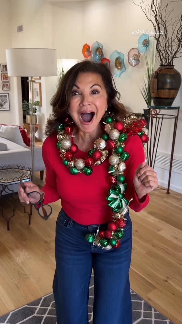 Instagram post by @tornado.mom for QVC. Caption reads: #QVCPartner Join me at @QVC’s Mrs. Claus’ (aka....