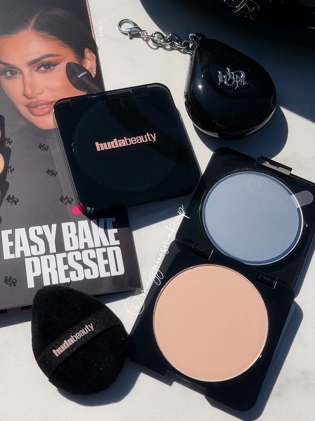 Instagram post by an influencer for HUDA BEAUTY. Caption reads: [...] Absolute perfection 🤌🏼 🩷 @hudabeauty....