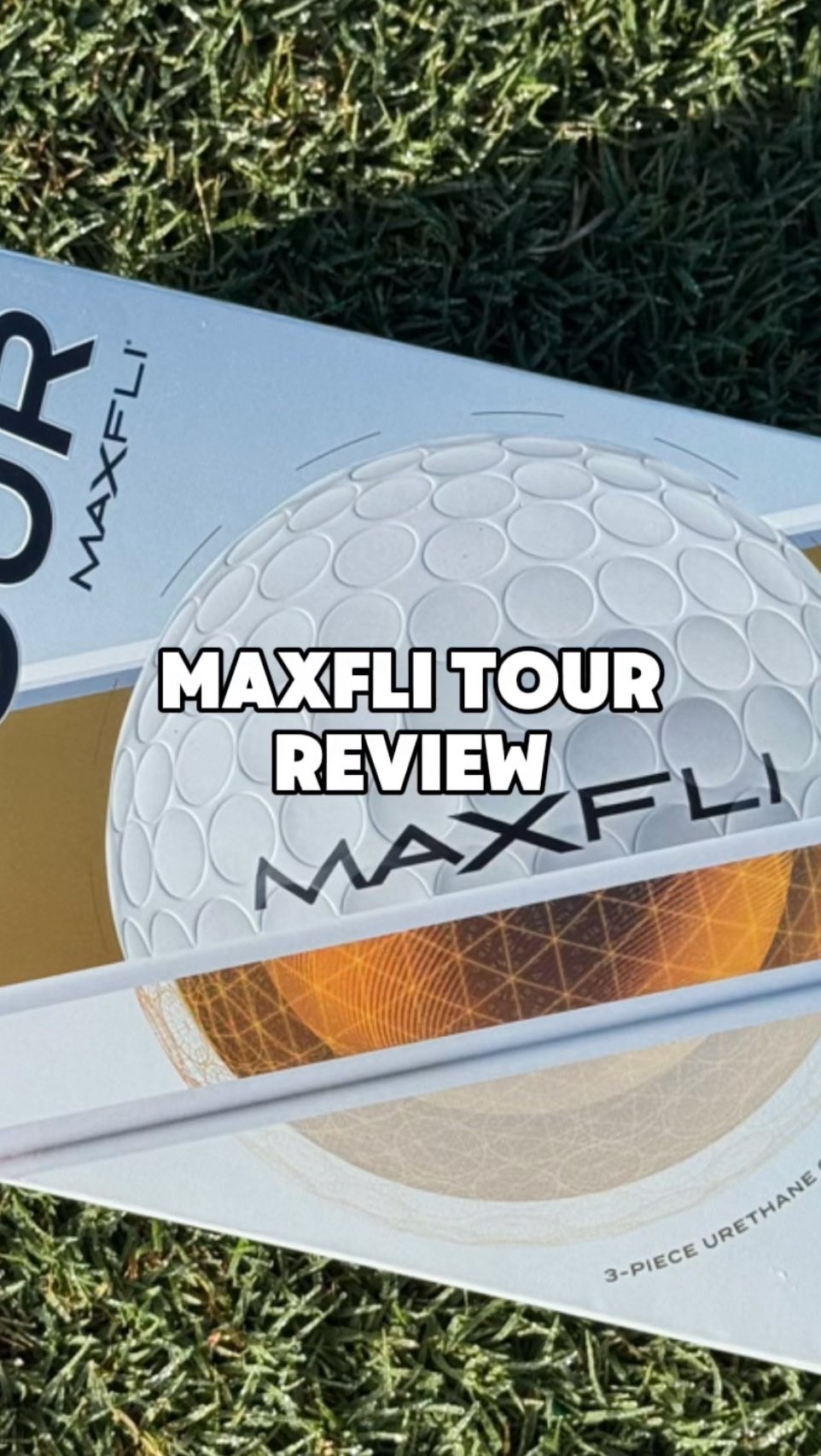 Instagram post by @brycecopegolf for Golf Galaxy. Caption reads: #TeamMaxfli Let’s put the Maxfli Tour up against....