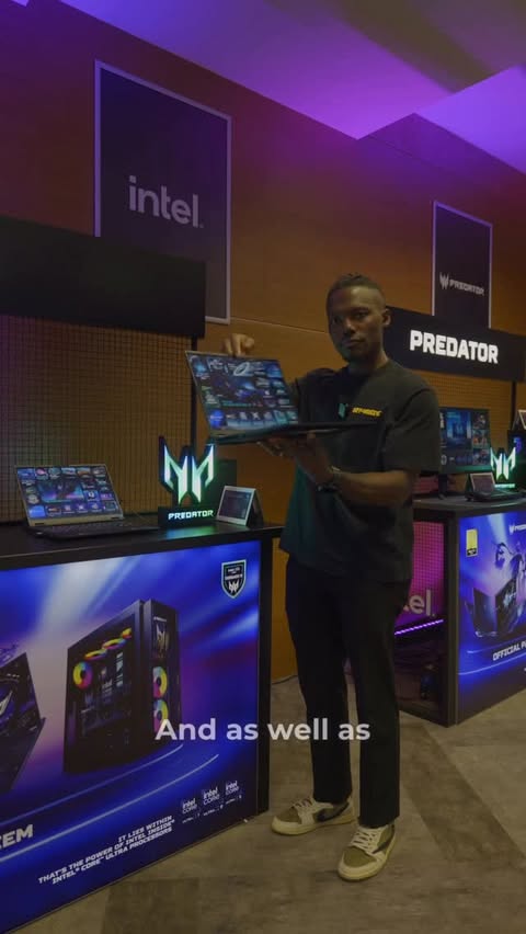 Instagram post by @gadgetsboy for Predator Gaming. Caption reads: [...] CycloneX 360 liquid cooling system.....