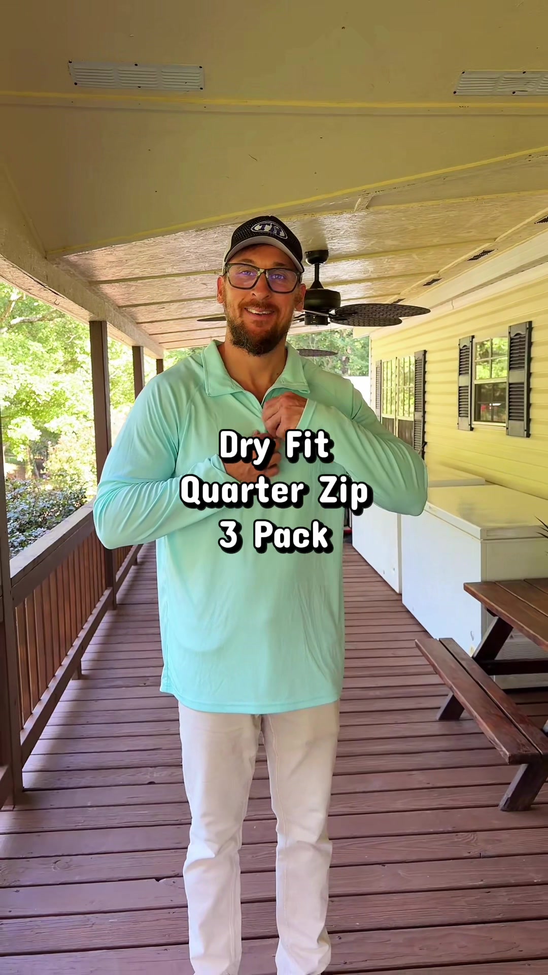 TikTok post by @jayblue33 for Real Essentials. Caption reads: [...] #dryfit #mensshirt #3pack @Real Essentials....