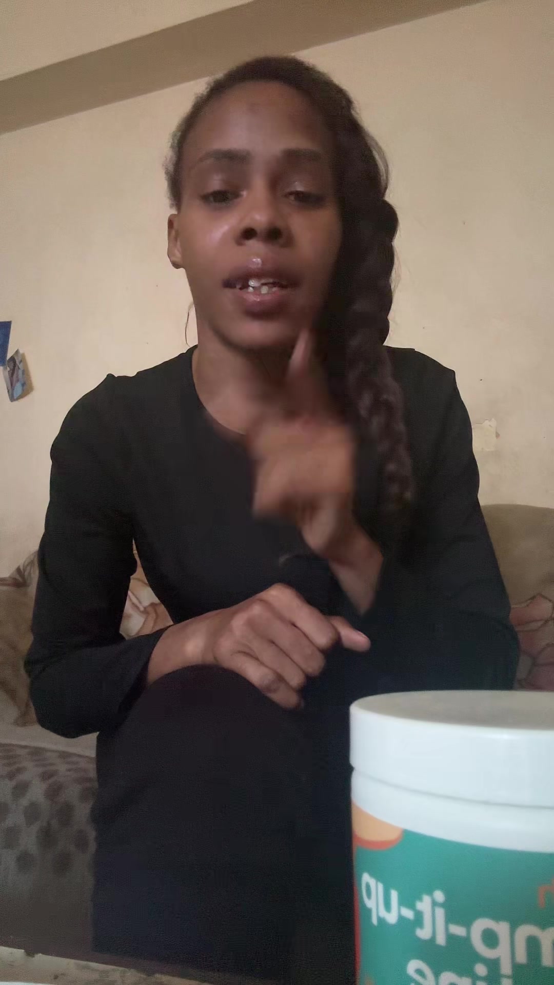 TikTok post by @amber.angel92 for Wellah Nutrition. Caption reads: [...] the link and get your some sis! @Wellah....