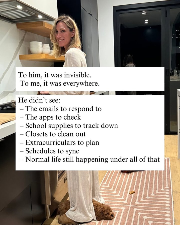 Instagram post by @drmorgancutlip for Hearth Display. Caption reads: 😮‍💨 Ever feel like the mental calendar of family....