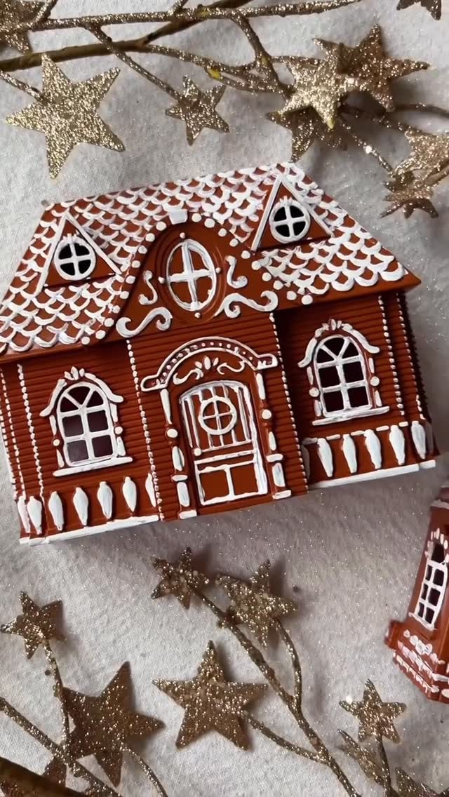 Instagram post by @making.marinos for Rust-Oleum. Caption reads: Remember this viral Dollar Tree DIY gingerbread....