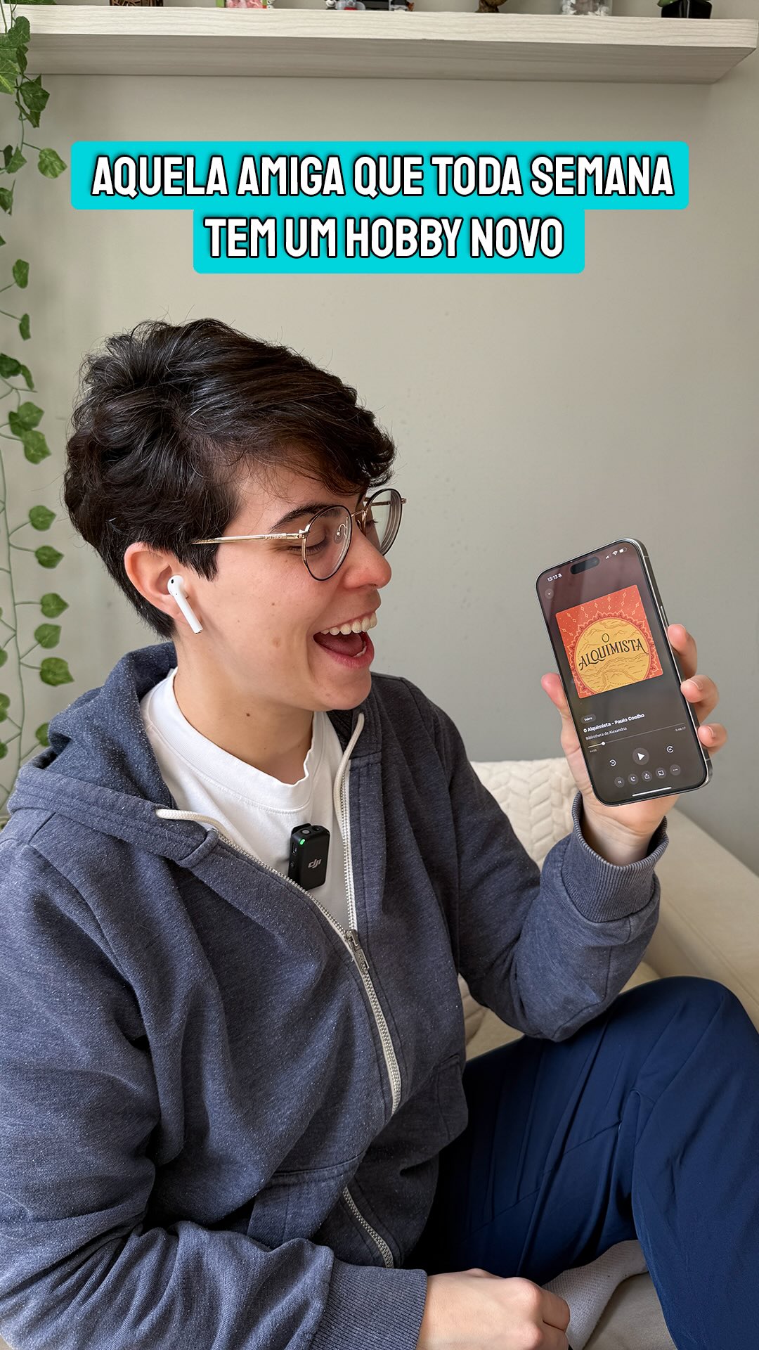Instagram post by @itsjazzb for Amazon Music. Caption reads: É bom que no tédio ninguém fica! 

E pra facilitar....