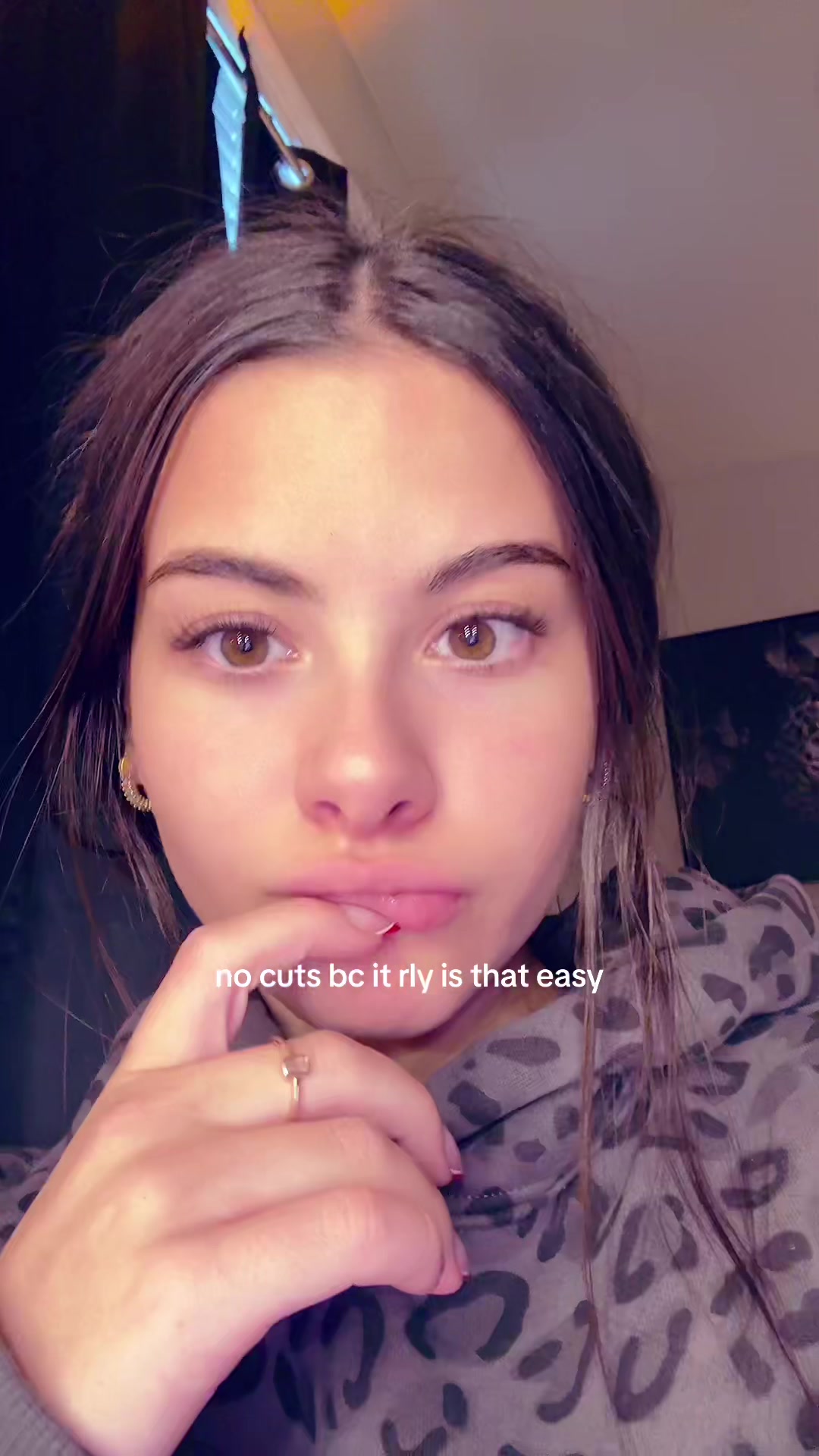 TikTok post by @avajobst for Joah Beauty. Caption reads: sorry rly weird angle but i just wanted to show....