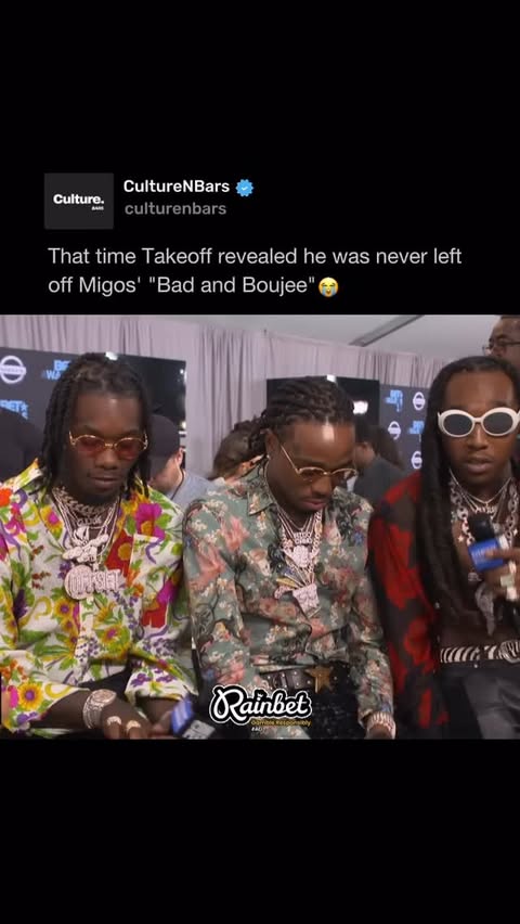 Instagram post by @culturenbars for Complex. Caption reads: [...] off “Bad and Boujee” 

Long Live....