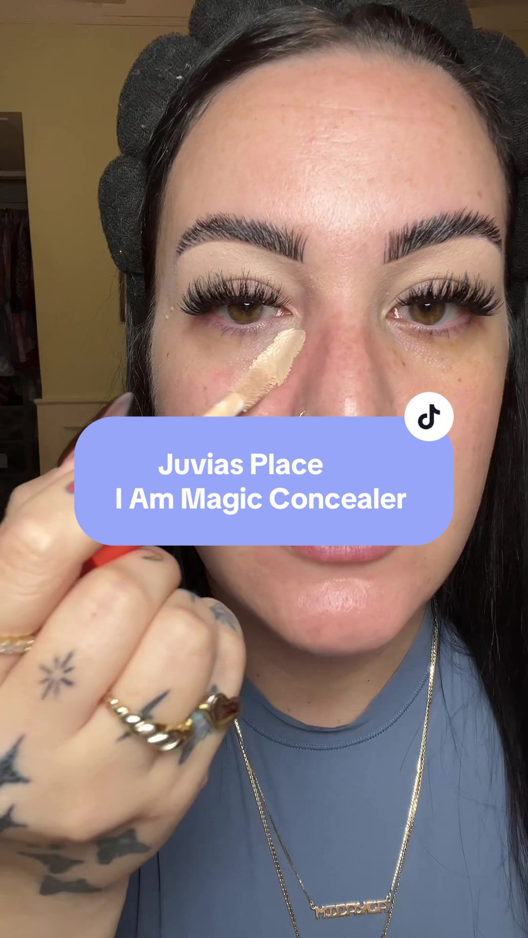 TikTok post by @micaylam2 for Juvia’s Place. Caption reads: [...] and full coverage!....