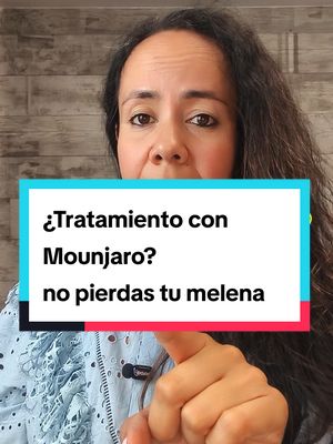 TikTok post by @mominmotion7 for Aldous Bio. Caption reads: ¿Tratamiento con Mounjaro? no pierdas tu melena....