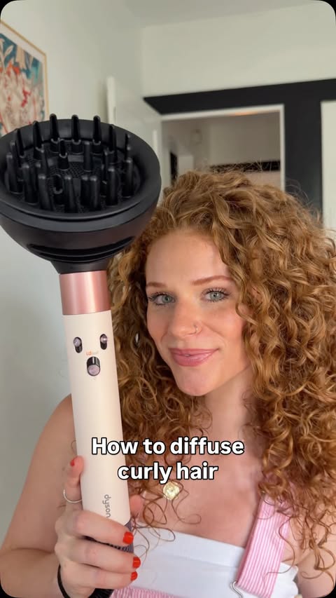 Instagram post by @amandapongallo for Dyson Beauty. Caption reads: [...] and Dryer instead! 🔥 #dysonpartner....