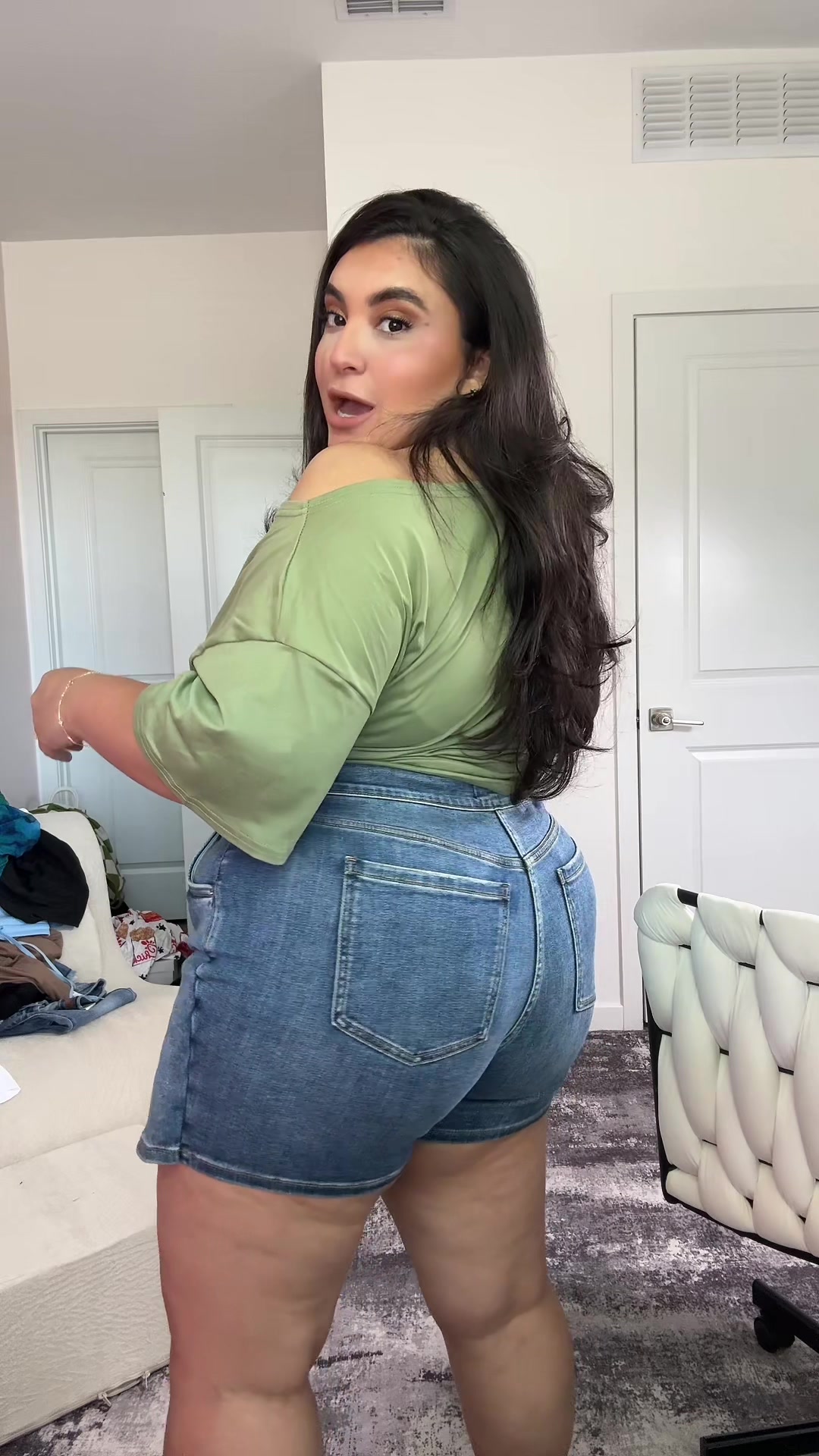 TikTok post by @therealjasminr for Alexander Jane. Caption reads: OK, I hadn’t worn a skort since I was in middle....