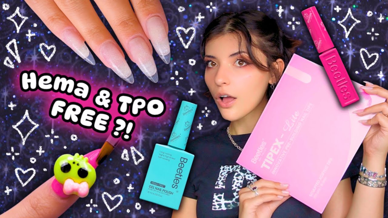 YouTube post by @TheAnneElizabeth for Bornpretty. Caption reads: ⋆.˚ 🍬 Trying NEW Gel Polishes & Tipex from....