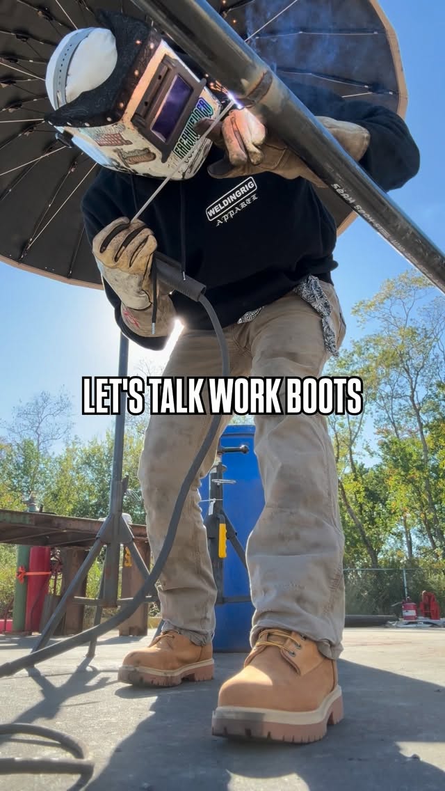 Instagram post by @kenny.steww for Timberland PRO. Caption reads: My honest opinion… @timberlandpro #welder....