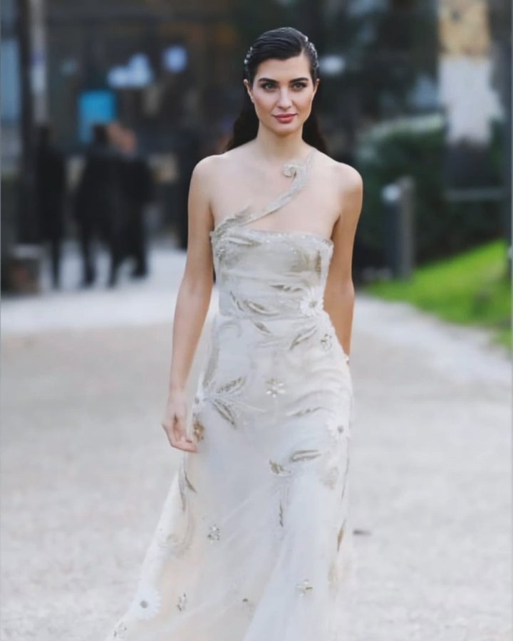 Instagram post by @tubabustun.official for GEORGES HOBEIKA. Caption reads: Some beautiful memories from @georgeshobeika show....
