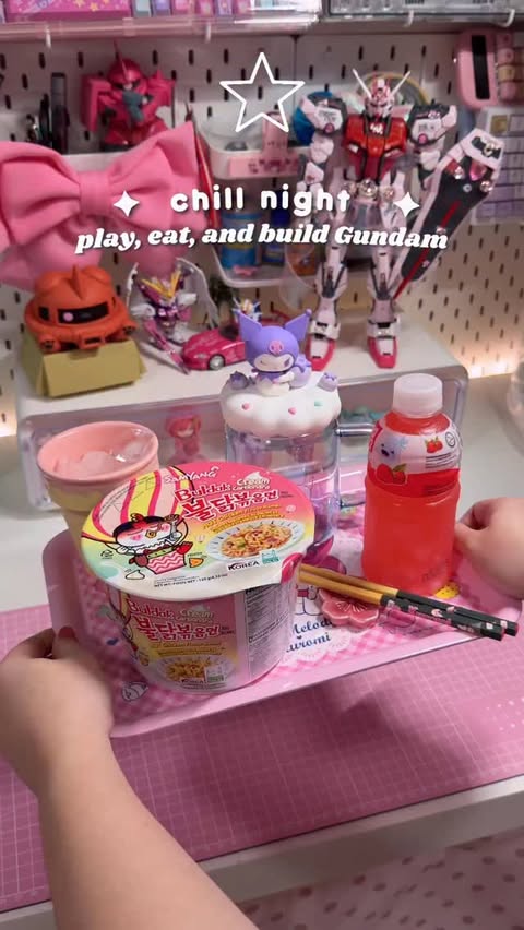 Instagram post by @elyxirine for Zugu case. Caption reads: [...] chill night 😋🍜 ft. my fave iPad case....