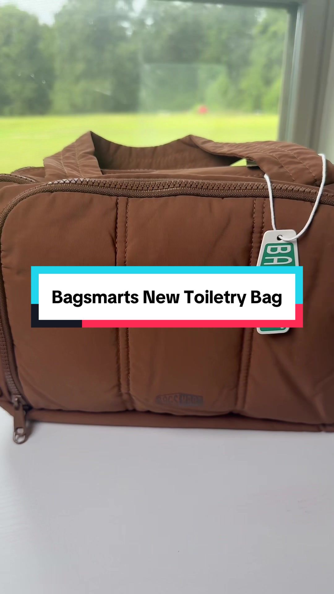 TikTok post by @livingthebreezylife for Bagsmart. Caption reads: @BAGSMART just gave us an upgraded [...].