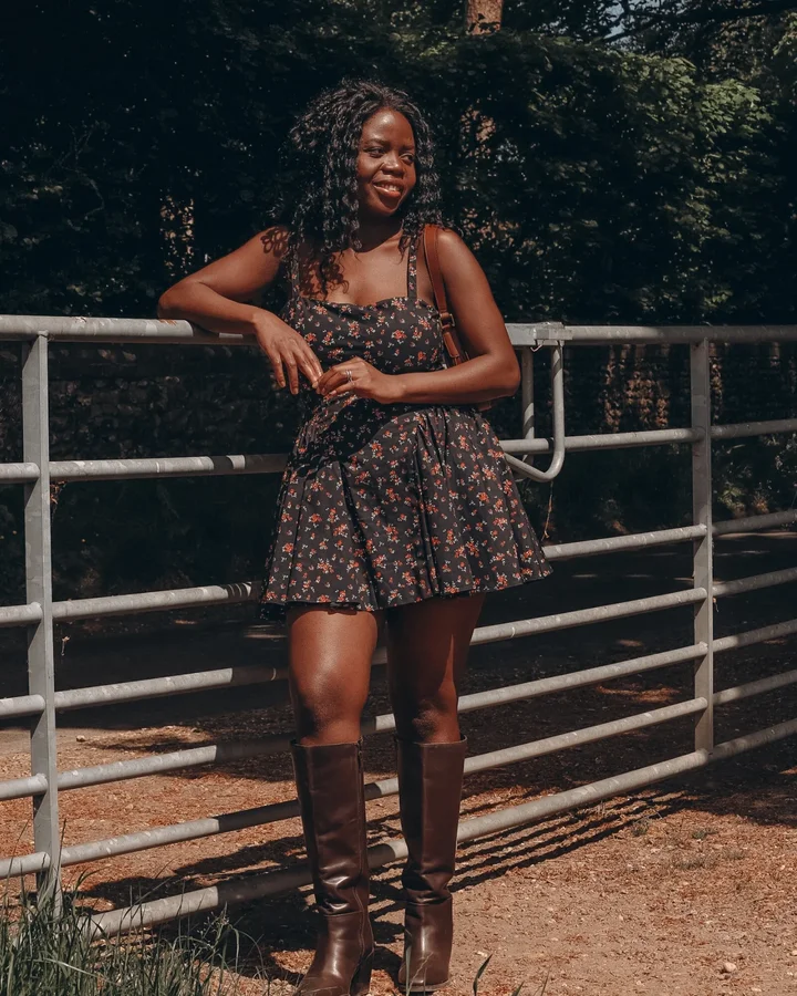 Instagram post by @illyanalondon for Next Press. Caption reads: Soft florals, worn leather, and golden hour glow —....