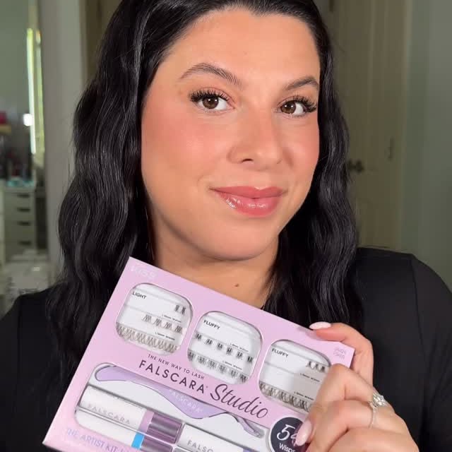 Instagram post by @adimalnick for Falscara. Caption reads: [...] the perfect fluffy cat eye using my....