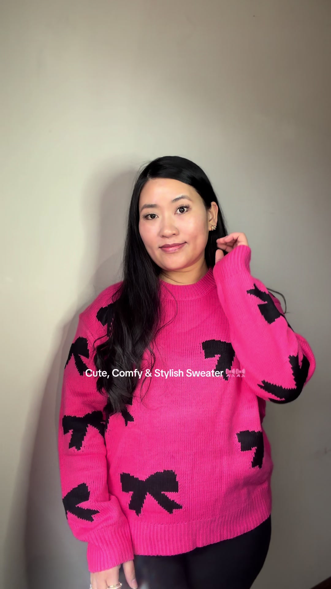 TikTok post by @dilgurung994 for YouAnnn. Caption reads: [...] Cute,Comfy & Stylish Sweater 🎀🎀🎀🎀....