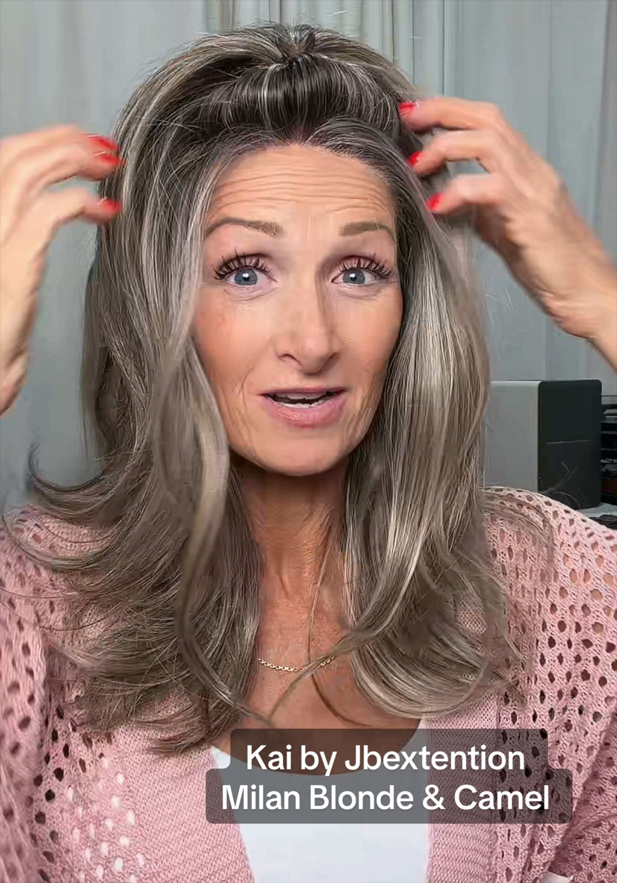 TikTok post by an influencer for JB Extension. Caption reads: [...] A new wig in a new color! @Jbextension.usa....