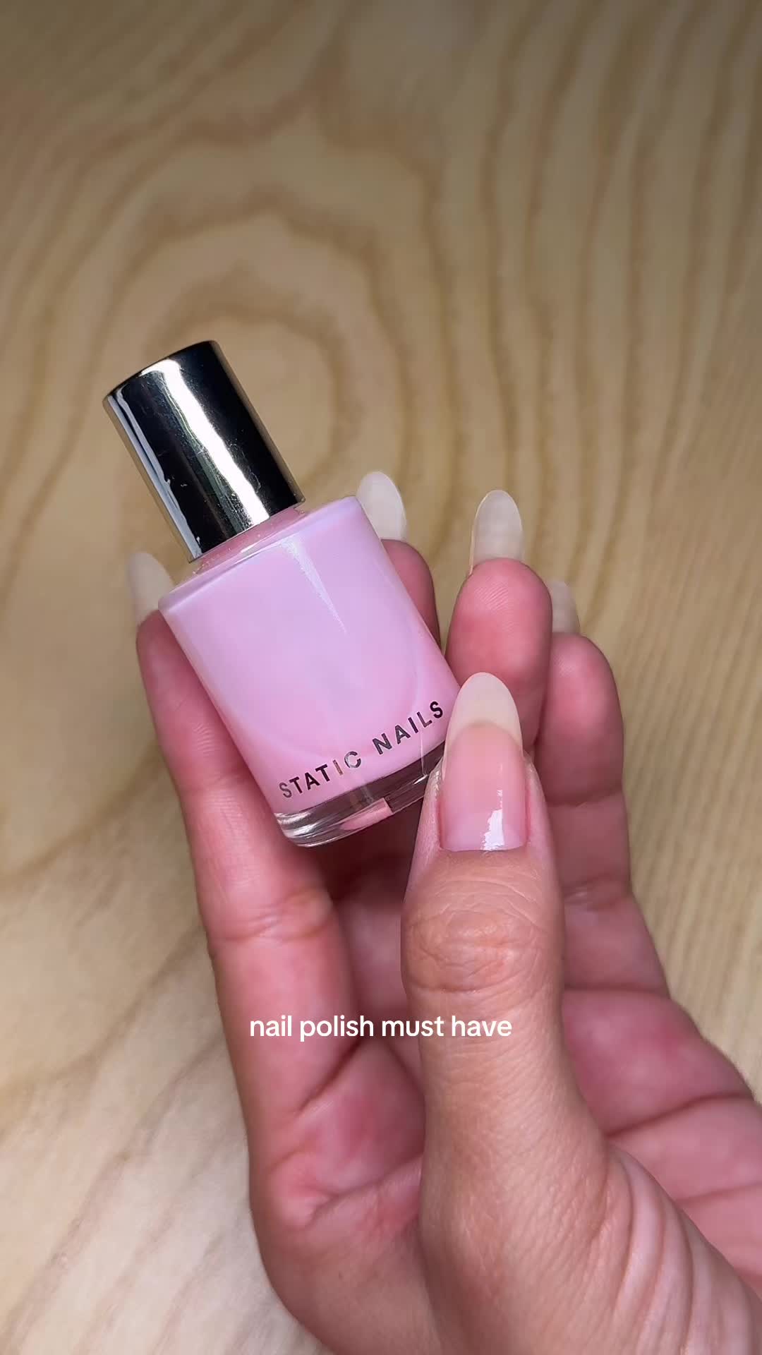 TikTok post by @karyssasnails for Static Nails. Caption reads: What? Like it’s Hard? is my go to polish. Such a....