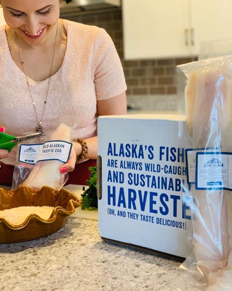 Instagram post by @jaimesays for Sitka Seafood Market. Caption reads: Having a subscription to @sitkasalmonshares has....