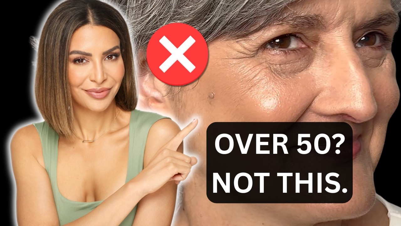 YouTube post by @GlamGirlGabi for rephr. Caption reads: 7 Mature Makeup Struggles - SOLVED!.