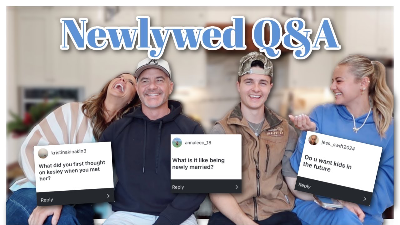 YouTube post by @KesleyandBrock for Shop Andi. Caption reads: We Asked My IN-LAWS for MARRIAGE ADVICE... This is....