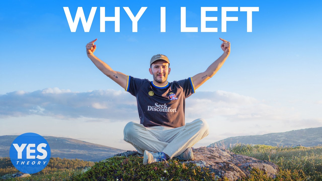 YouTube post by @YesTheory for Storyblocks. Caption reads: I Left YouTube 4 Months Ago For This.