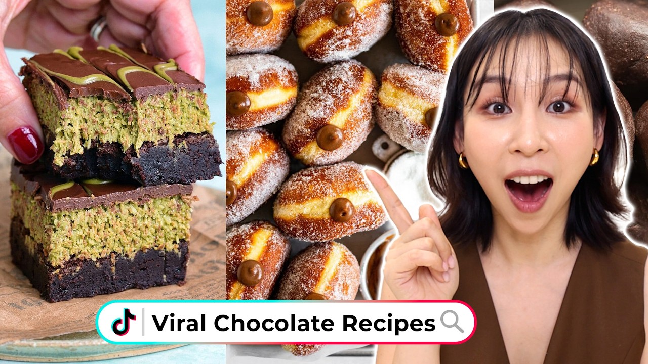 YouTube post by @tina_yong for Coreelle. Caption reads: Testing Viral Chocolate Recipes So You Don't Have....