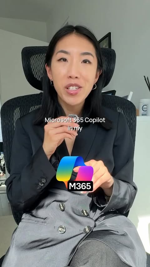 Instagram post by @itshannahzhang for Microsoft 365. Caption reads: [...] time you switch projects is on you.....
