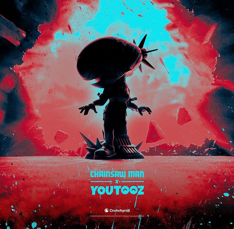 Instagram post by @funkopopsnews for Youtooz. Caption reads: YouTooz teases their new Chainsaw Man Reze Bomb....