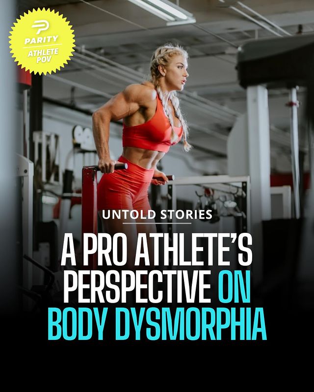 Instagram post by @b_dimez for Parity. Caption reads: Photoshopping professional women athletes’ bodies....