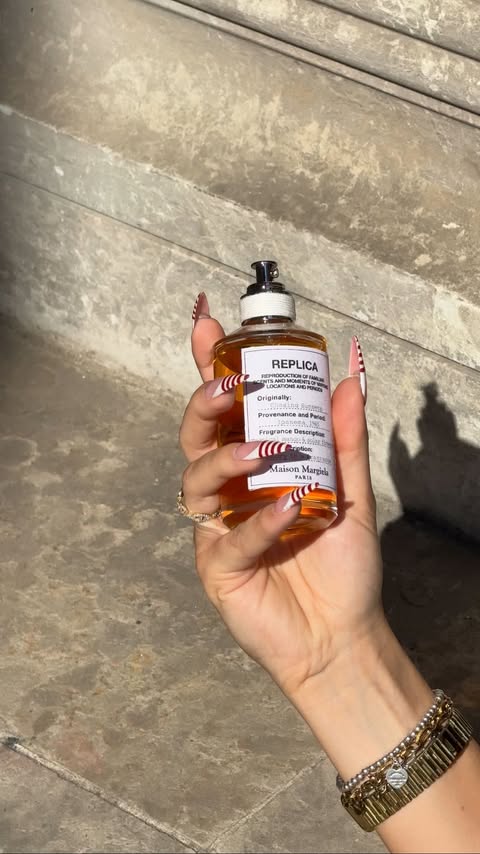 Instagram post by @mthlara for Maison Margiela Fragrances. Caption reads: Anzeige | First things first....