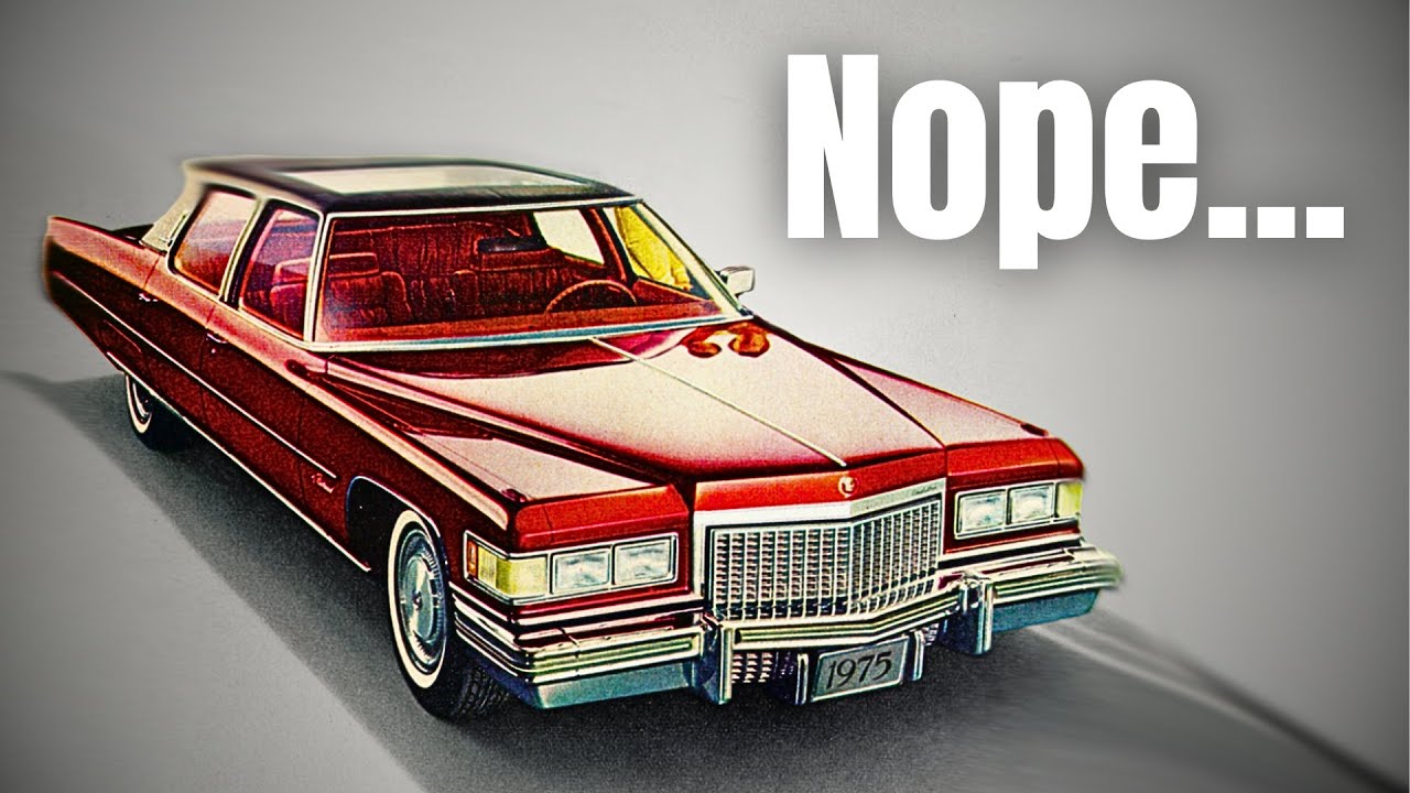 YouTube post by @bartscarstories for REDTIGER. Caption reads: The Sad Death of the American Sedan.