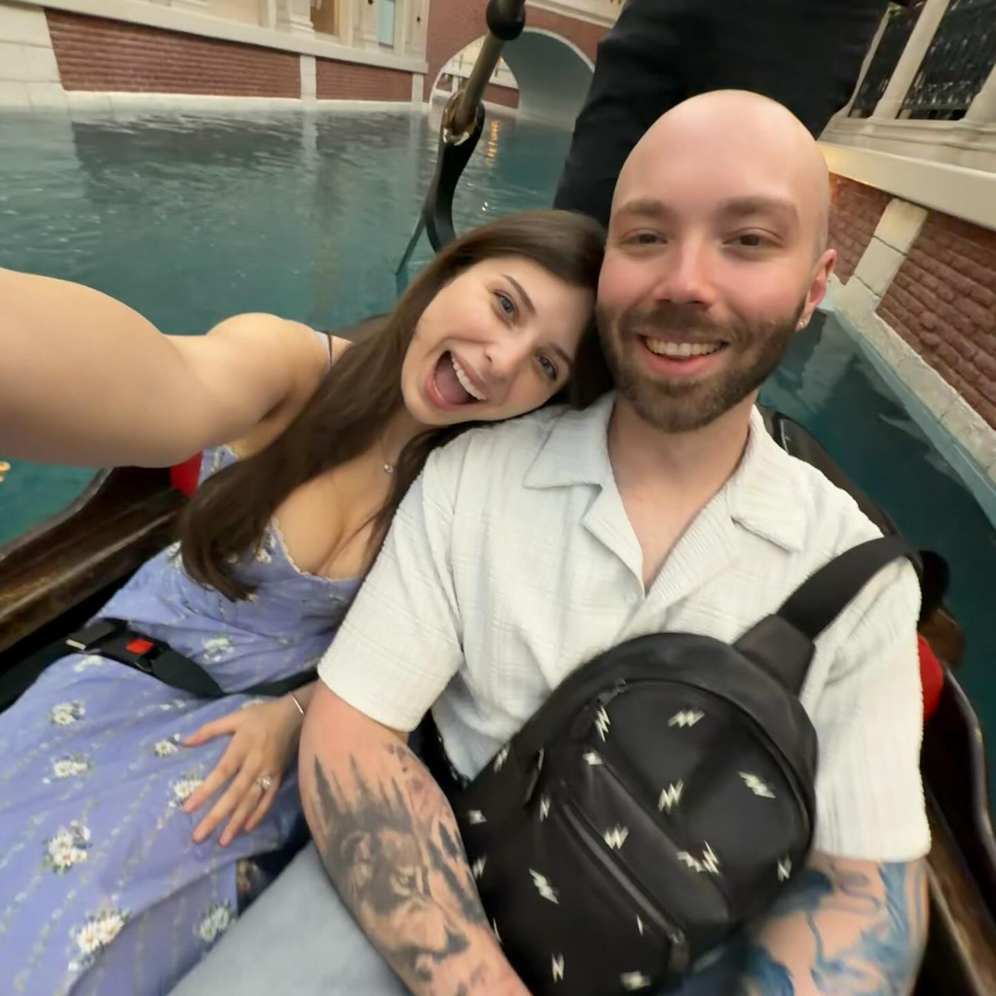 Instagram post by @imthe_annag for The Venetian Las Vegas. Caption reads: Celebrating 4 years with the love of my life💍....