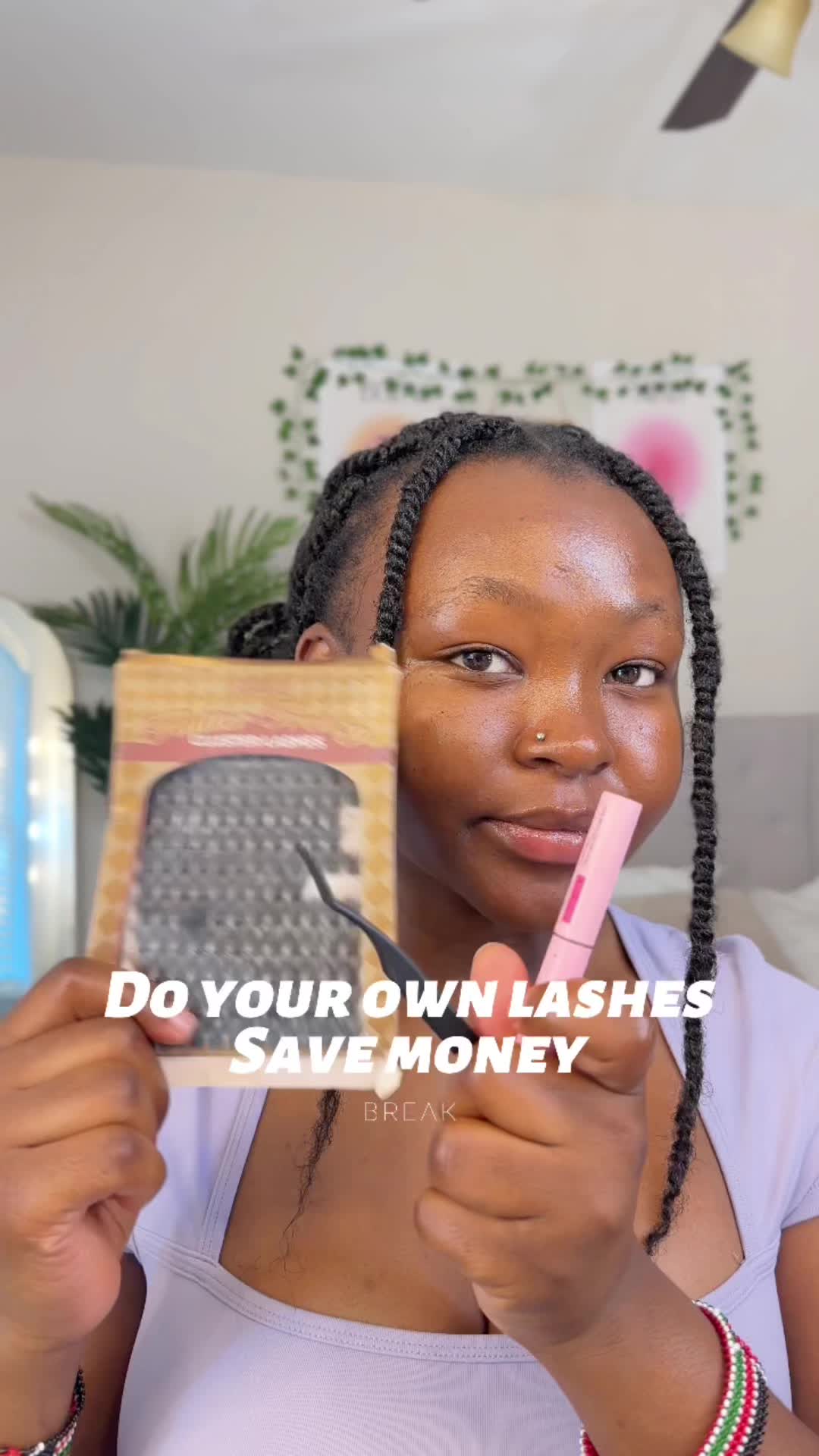TikTok post by @freshia68 for Lashview. Caption reads: [...] saves you so much money! Lashes: @lashview....